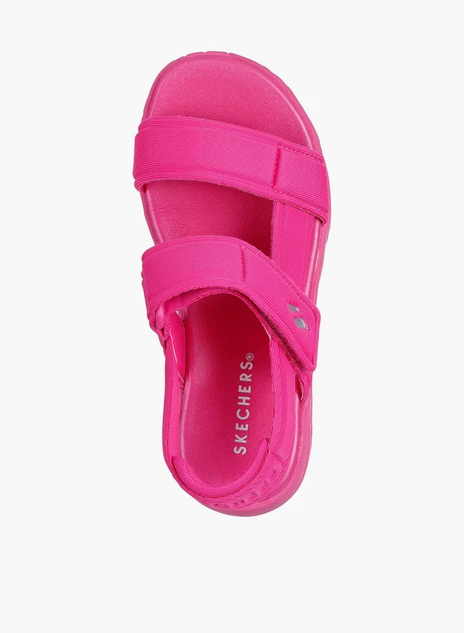 SKECHERS Girls Uno Lite Hook & Loop Flat Sandals